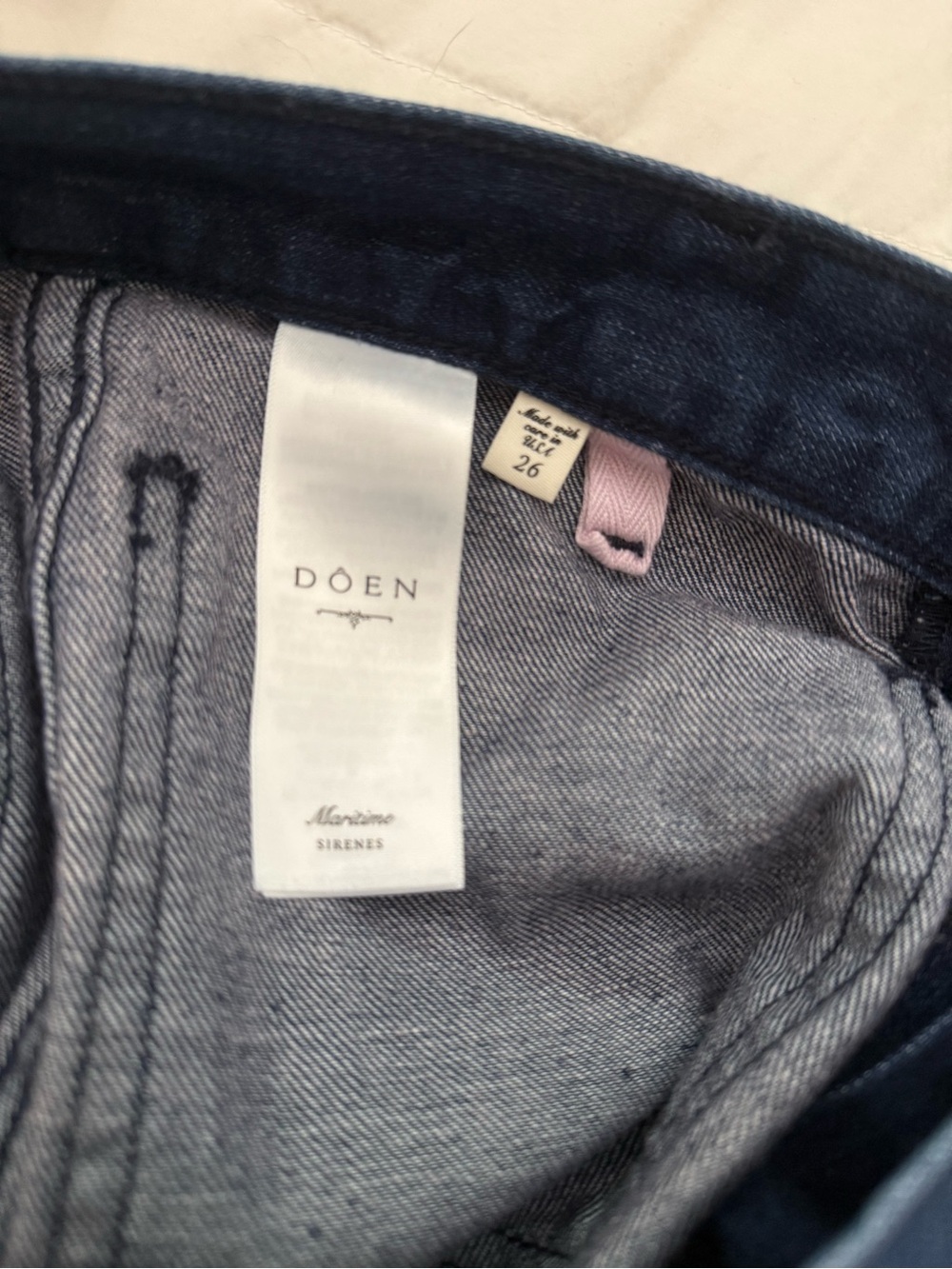 Döen NWT Maritime Jeans in Sirenes Wash, 100% Cotton, Size 26 - Picture 4 of 6
